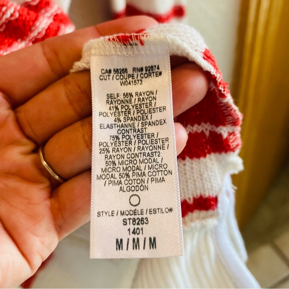 Splendid Red & White Striped Sweater - Picture 5 of 5